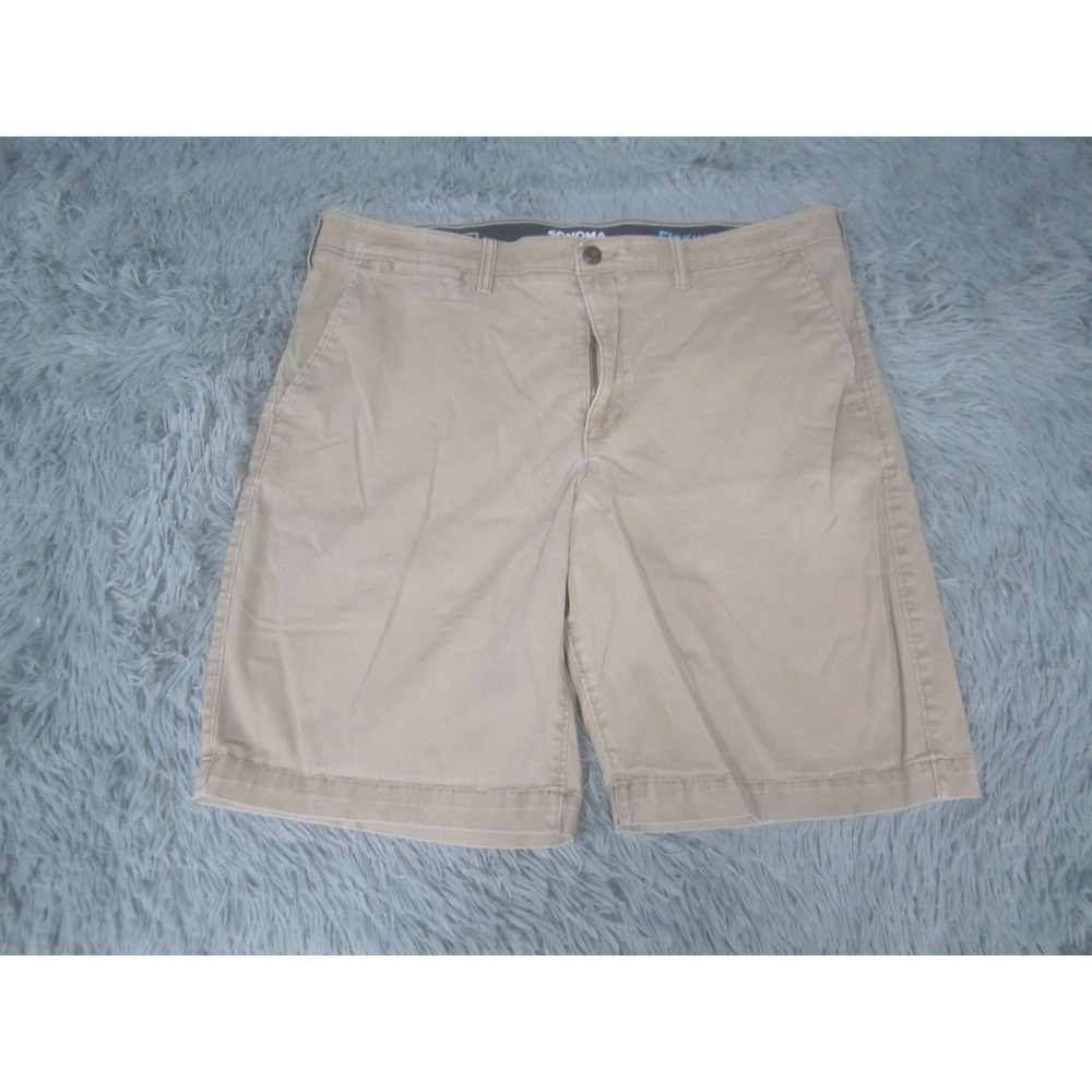 Sonoma Shorts Mens 40 Beige Flexwear Chino Stretch Cotton Spandex Casual